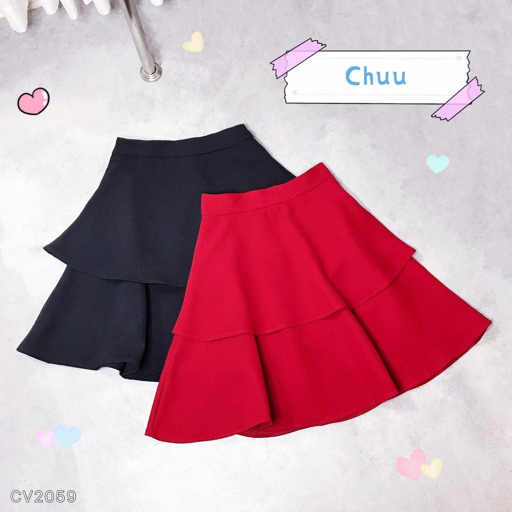 Chân Váy Xòe 2 Tầng CV2059