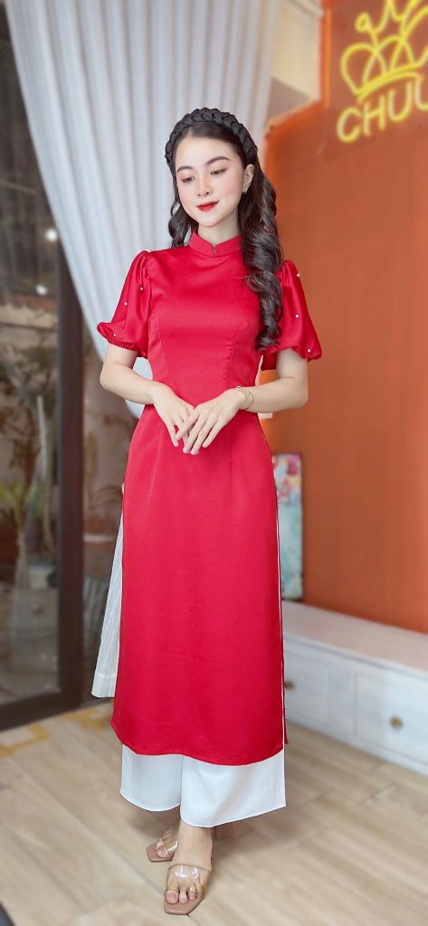 Áo Dài Tay Bồng Ngọc Nhí AD8001 (áo lẻ)