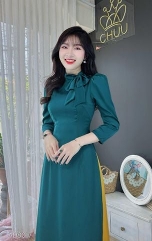 Áo Dài Ánh Nhung Nơ Oai AD8017 (áo lẻ)