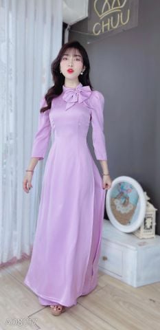 Áo Dài Ánh Nhung Nơ Oai AD8017 (áo lẻ)