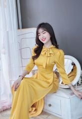 Áo Dài Ánh Nhung Nơ Oai AD8017 (áo lẻ)