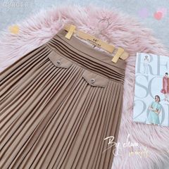 Chân Váy Midi 2 Nắp Nút CV8018