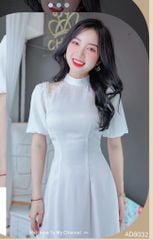Áo Dài Pha Lưới Cổ Trụ AD8032 (áo lẻ)