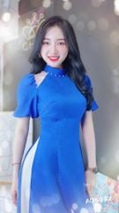 Áo Dài Pha Lưới Cổ Trụ AD8032 (áo lẻ)