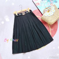 Chân Váy Li Nút Vàng CV8021