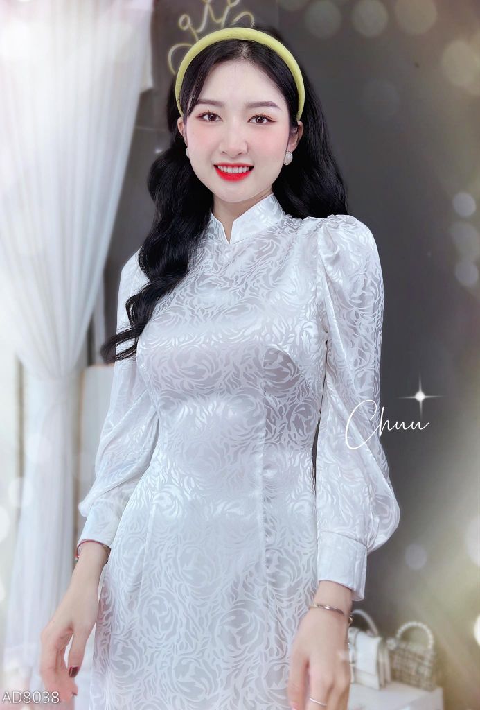 Áo Dài Cổ 2P Tay Loli AD9001.8038 (áo lẻ)