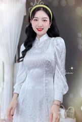 Áo Dài Cổ 2P Tay Loli AD9001.8038 (áo lẻ)