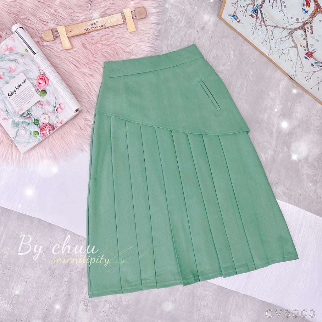 Chân Váy Xếp li Peplum CV8003