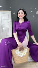 Áo Dài Đô Lượn Sóng AD8070 (áo lẻ)