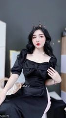 Áo Dài Nơ To Ngọc Châu AD8071 (áo lẻ)