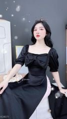 Áo Dài Nơ To Ngọc Châu AD8071 (áo lẻ)