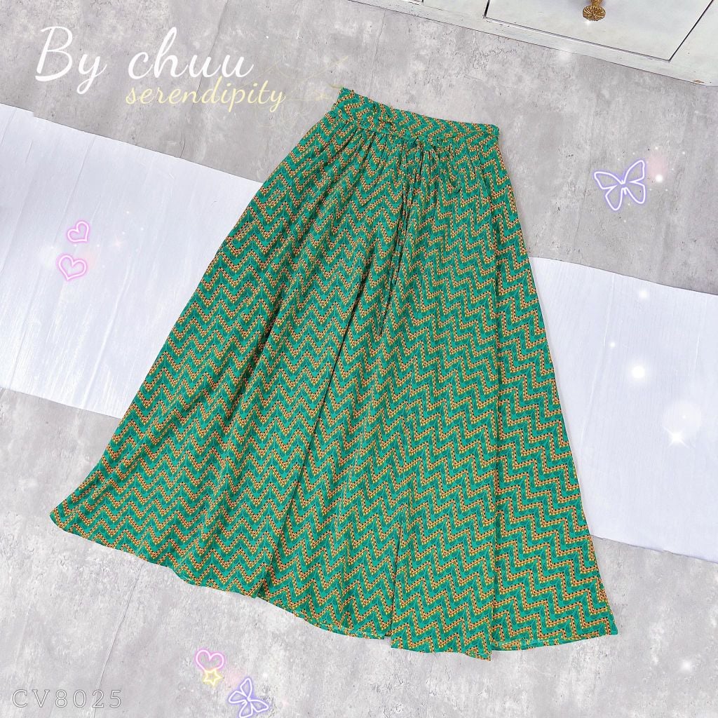 Chân Váy Midi Hoạ Tiết CV9002.8025