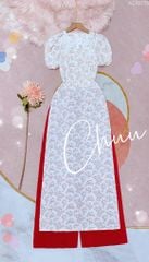 Áo Dài Ren Đối Xứng AD8076 (áo lẻ)