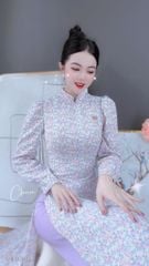 Áo Dài Cổ 2P Tay Loli AD9001.8038 (áo lẻ)