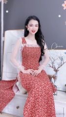 Áo Dài Vải Tăm Tay Lưới AD8073 (áo lẻ)