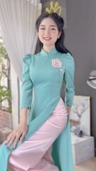 Áo Dài Lụa Ướt 3P Ngọc AD8006 (áo lẻ)