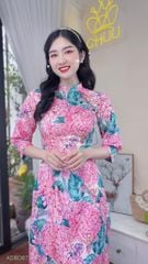 Áo Dài Truyền Thống Tay Bảng AD8087 (áo lẻ)