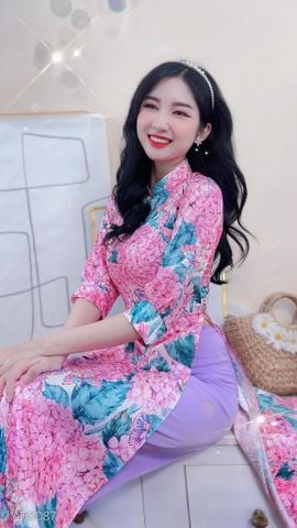 Áo Dài Truyền Thống Tay Bảng AD9002.8087 (áo lẻ)