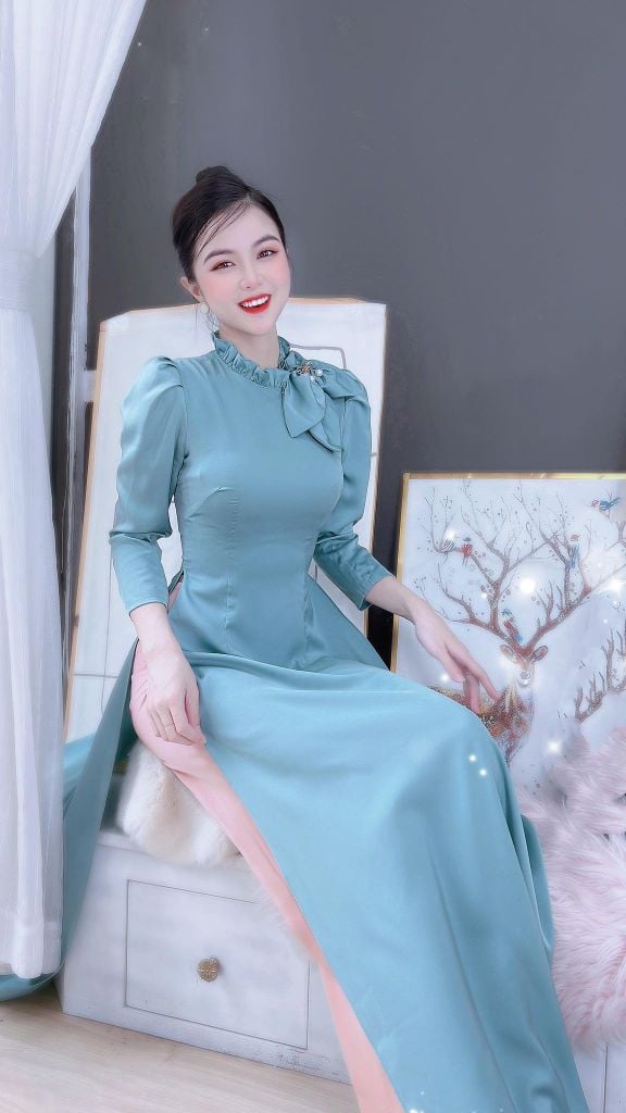 Áo Dài Cánh Hoa 3D AD8069 (áo lẻ)