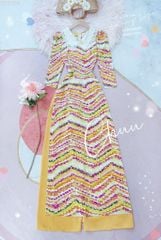 Áo Dài Cổ Thêu 5 Cánh AD9002.8068 (áo lẻ)