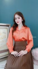 Áo Sơ Mi Lụa Cổ Lật Tam Giác A9001.80003