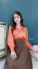 Áo Sơ Mi Lụa Cổ Lật Tam Giác A9001.80003
