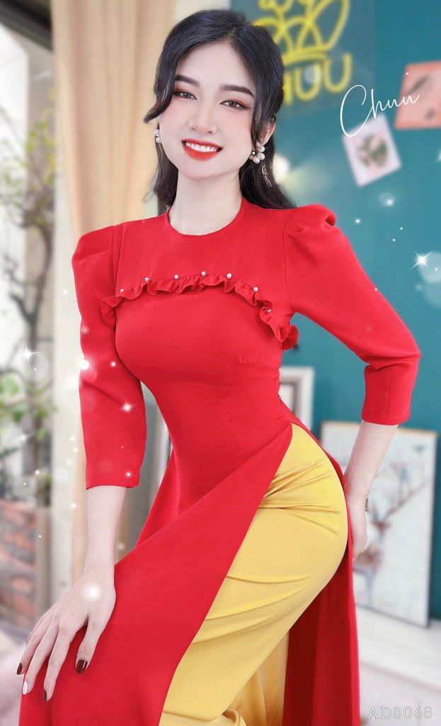 Áo Dài Bèo Cong AD8105 (áo lẻ)