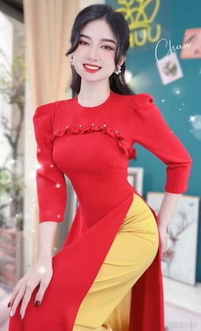 Áo Dài Bèo Cong AD8105 (áo lẻ)