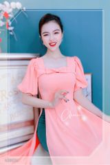 Áo Dài Vai Đôi Nơ AD8034 (áo lẻ)