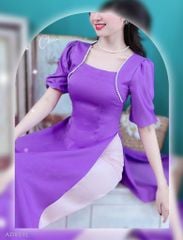 Áo Dài Ngọc Châu Lụa Ướt AD8091 (áo lẻ)