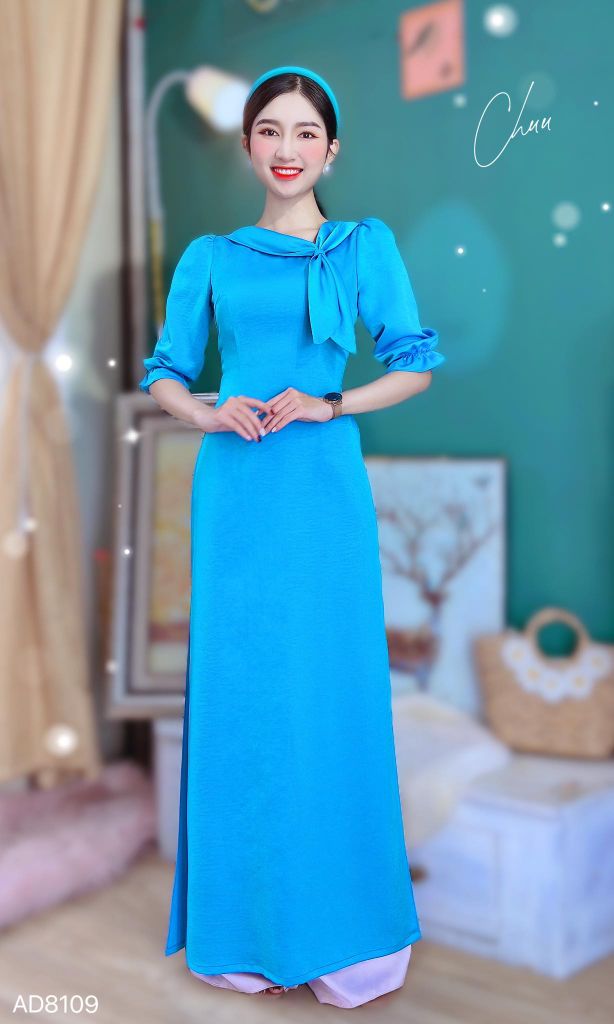 Áo Dài Tai Thỏ AD8109 (áo lẻ)