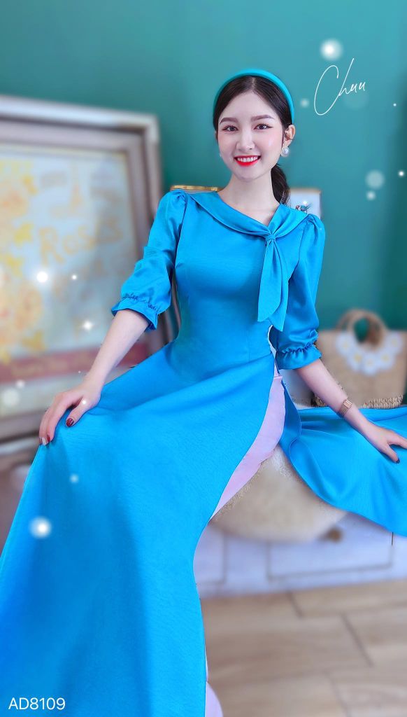 Áo Dài Tai Thỏ AD8109 (áo lẻ)