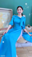 Áo Dài Tai Thỏ AD8109 (áo lẻ)