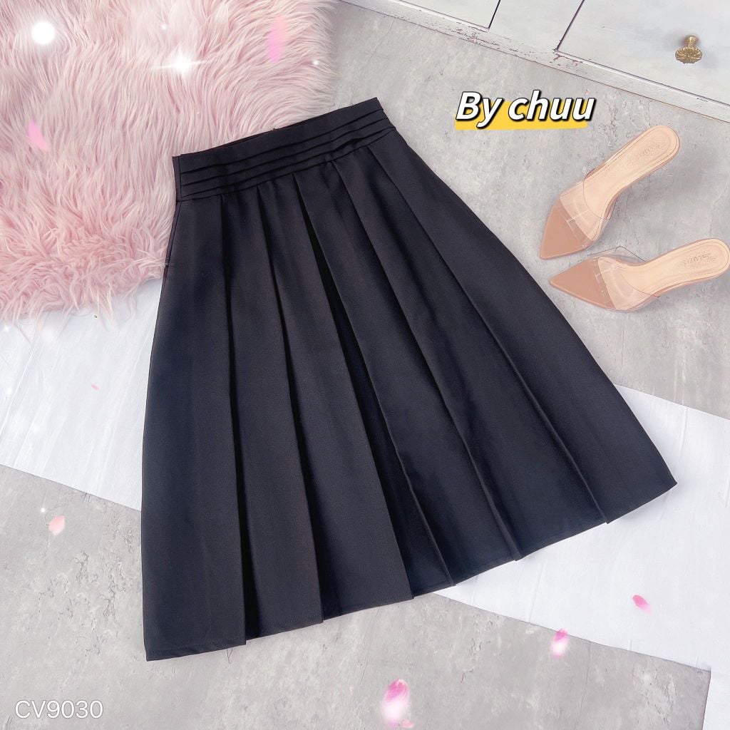 Chân Váy Đai Li Xếp To CV9030