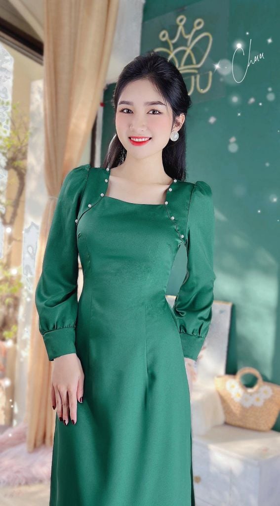 Áo Dài Lư Ngọc Trai AD9001.8025 (áo lẻ)