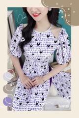 Áo Dài Hoa Ren Cầu Vồng AD9118 (áo lẻ)