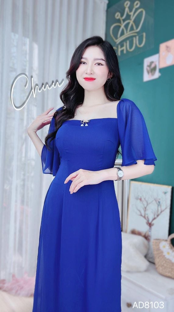 Áo Dài 4 Tà Tơ IC Bling AD9003.8103 (áo lẻ)