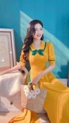 Áo Dài Cổ Đôi AD9144 (áo lẻ)