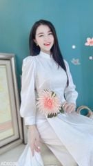 Áo Dài Cổ 2P Tay Loli AD9001.8038 (áo lẻ)