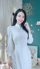 Áo Dài Cổ 2P Tay Loli AD9001.8038 (áo lẻ)