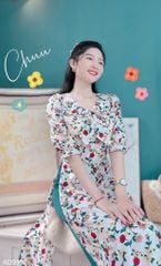 Áo Dài Cổ Sen 2 Lớp AD9157 (áo lẻ)