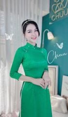 Áo Dài Gấm Raplan Tay Nhún AD9158 (áo lẻ)