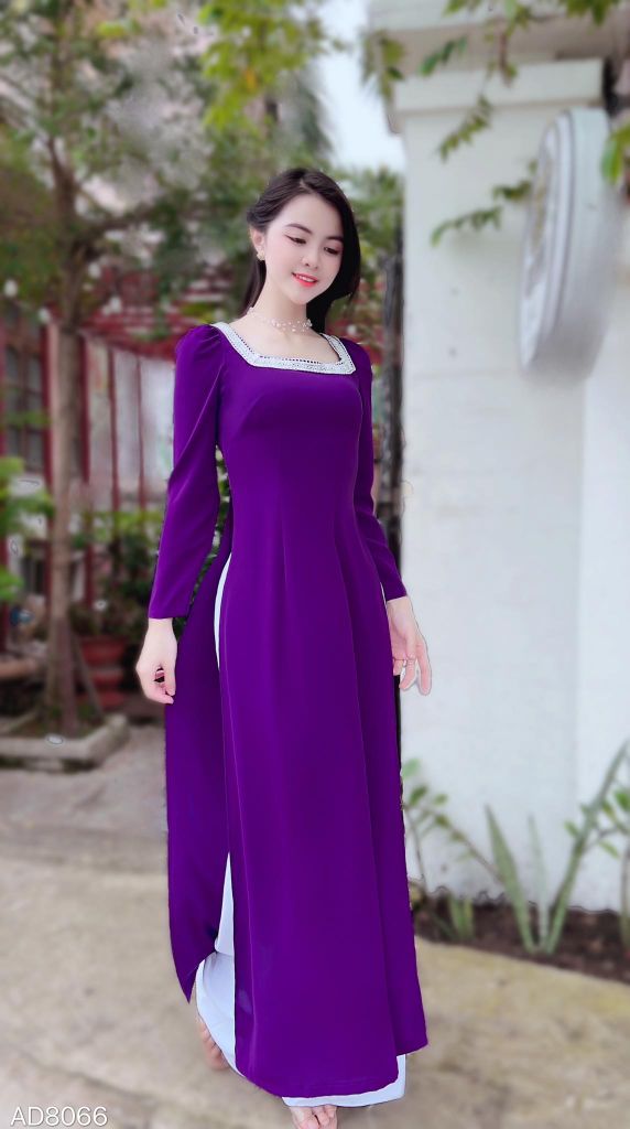 Áo Dài Ren Cổ Chooker AD8066 (áo lẻ)