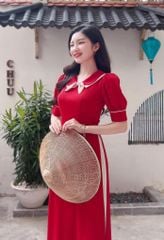 Áo Dài Cổ Đôi AD9144 (áo lẻ)