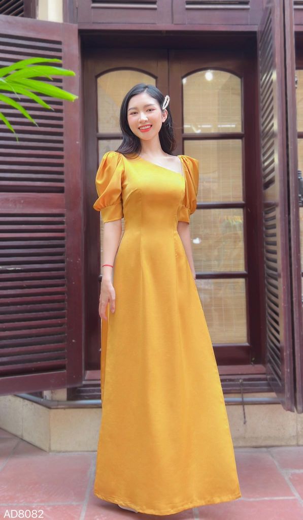 Áo Dài Cổ Lệch Pha Lưới AD9001.8082 (áo lẻ)
