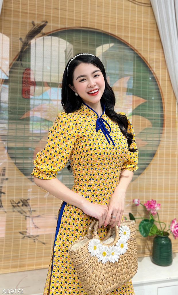 Áo Dài Cổ Giọt Nước AD9002.9172 (áo lẻ)