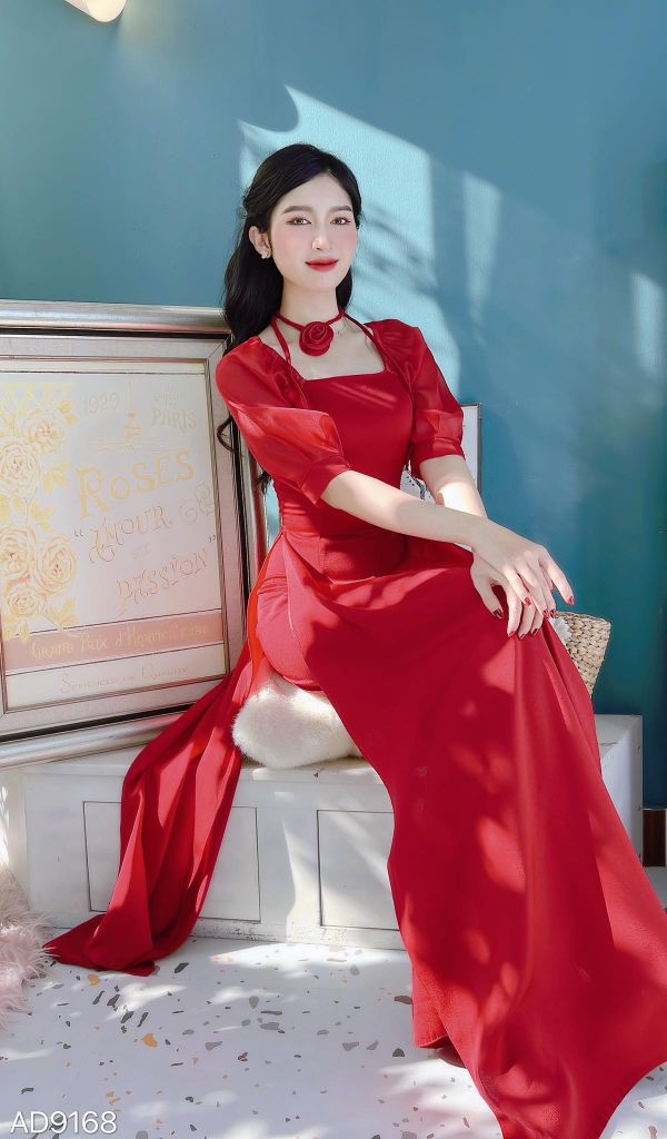 Áo Dài Trễ Vai Chocker AD9168 (áo lẻ)