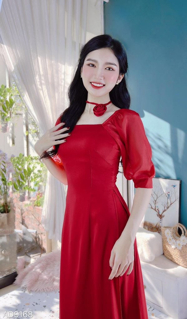 Áo Dài Trễ Vai Chocker AD9168 (áo lẻ)