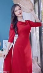 Áo Dài Cổ Đổ Bắn Ngọc AD9001.9234 (áo lẻ)