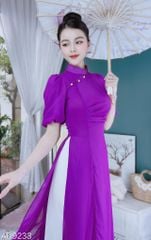 Áo Dài 4 Tà Nhún Eo AD9003.9233 (áo lẻ)